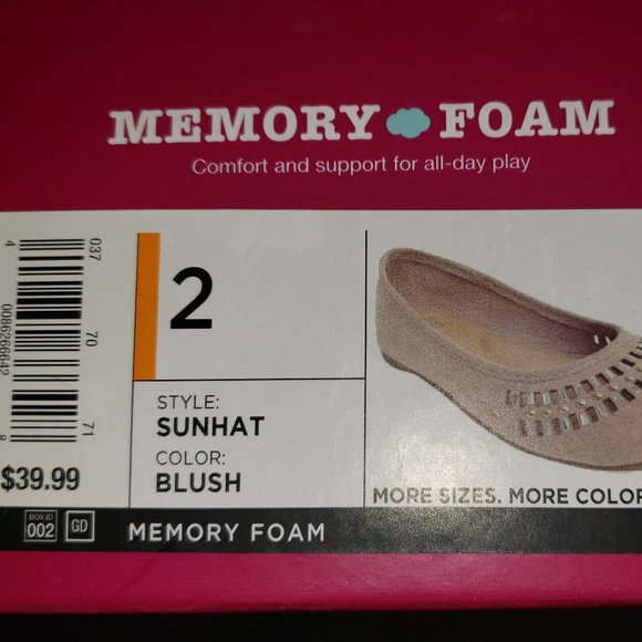 So. Girls ballet flat with cut outs and jeweled front.  Color is blush Size 2 - Picture 7 of 7